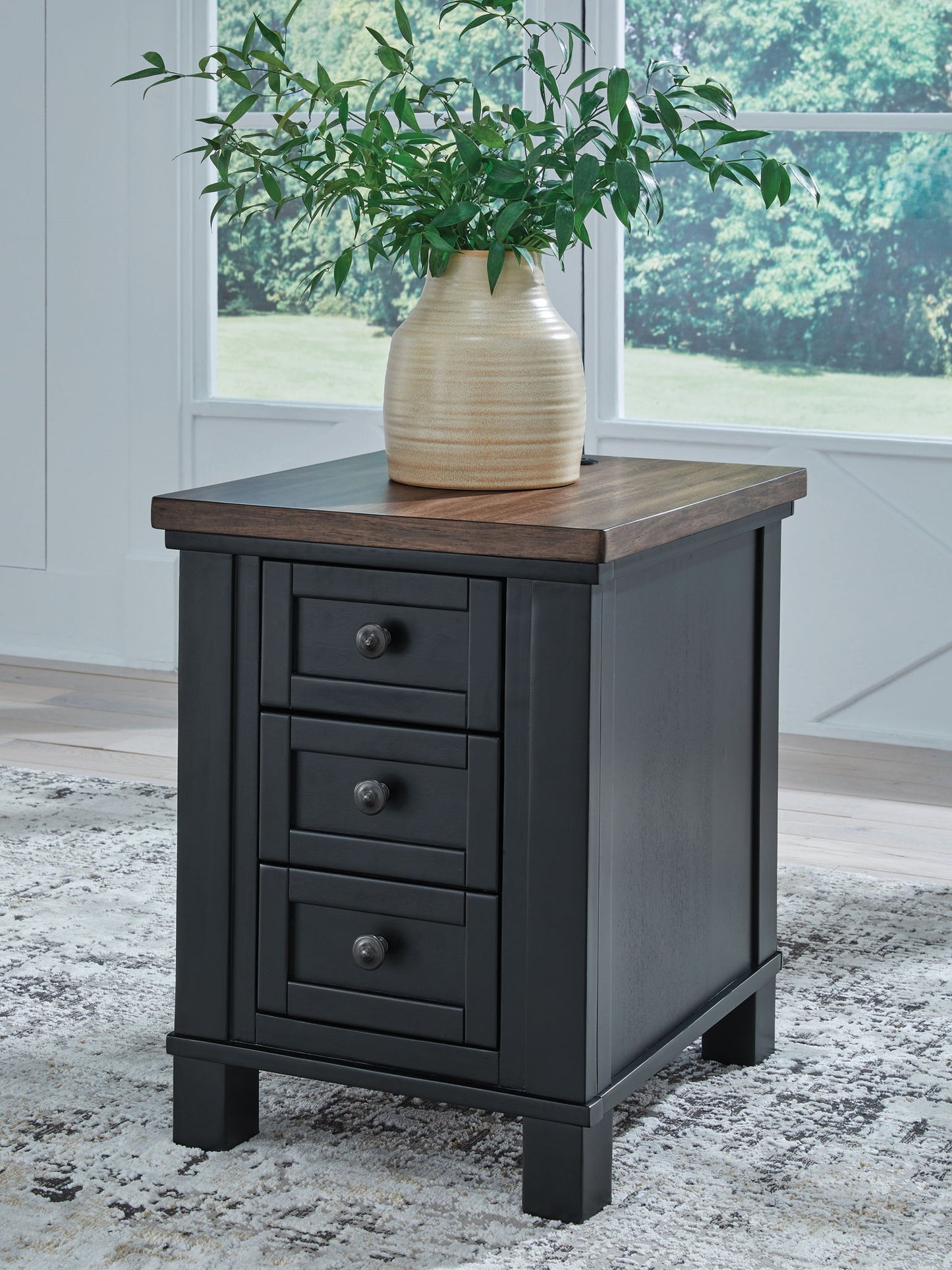 Wildenauer - Brown / Black - Chair Side End Table - Hornell Furniture Outlet