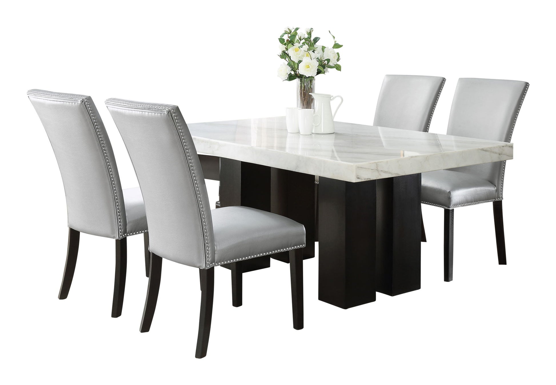Camila - Rectangular Dining Set - White Top - Hornell Furniture Outlet