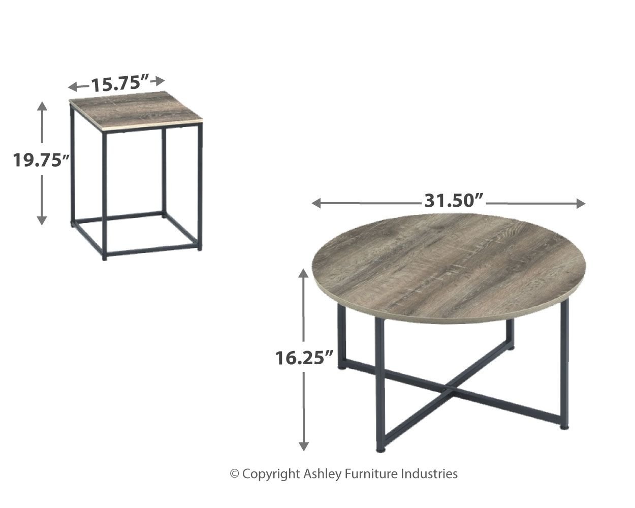 Wadeworth - Brown / Beige - Occasional Table Set (Set of 3) - Hornell Furniture Outlet