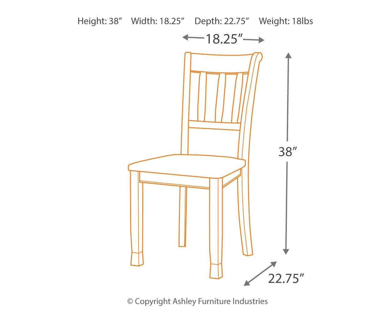 Owingsville - Black / Brown - Dining Room Side Chair (Set of 2) - Hornell Furniture Outlet