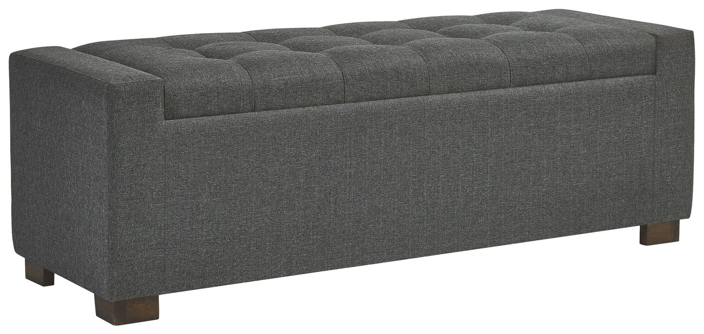 Cortwell - Gray - Storage Bench - Hornell Furniture Outlet