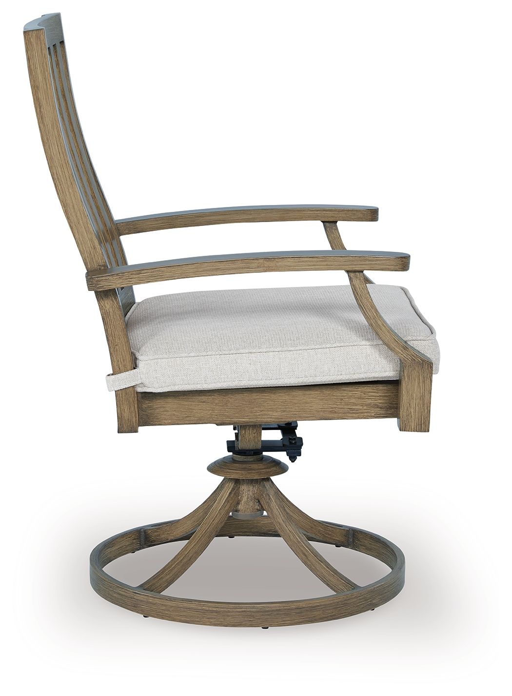 Rainier Ranch - Brown / Beige - Swivel Chair With Cushion (Set of 2) - Hornell Furniture Outlet