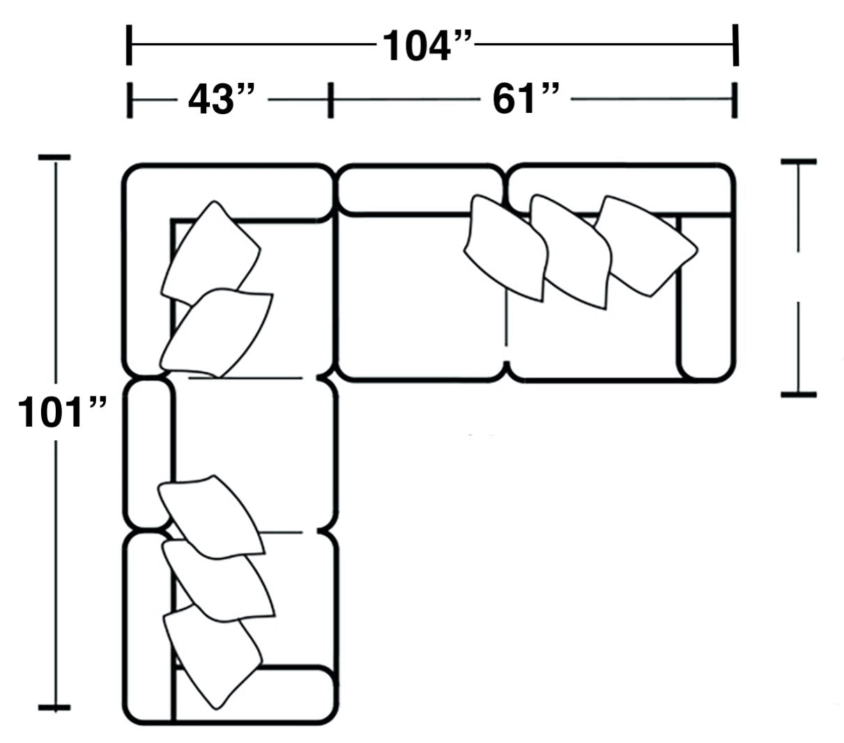 Denali - Italian Leather Match Sectional - Hornell Furniture Outlet