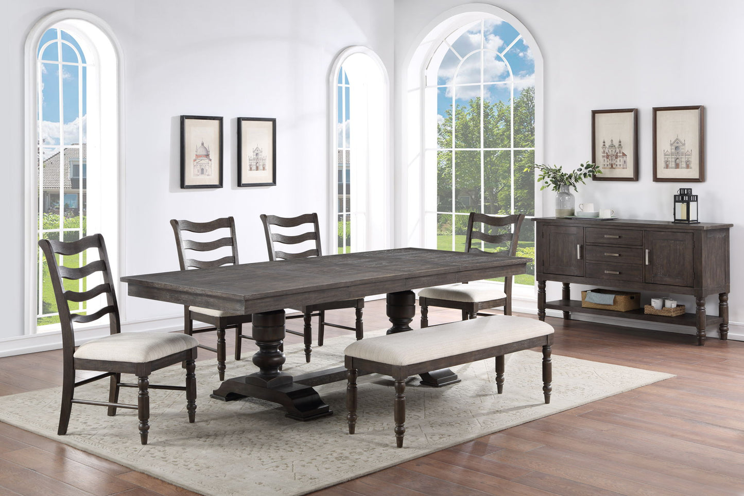 Hutchins - Dining Table - Dark Brown - Hornell Furniture Outlet
