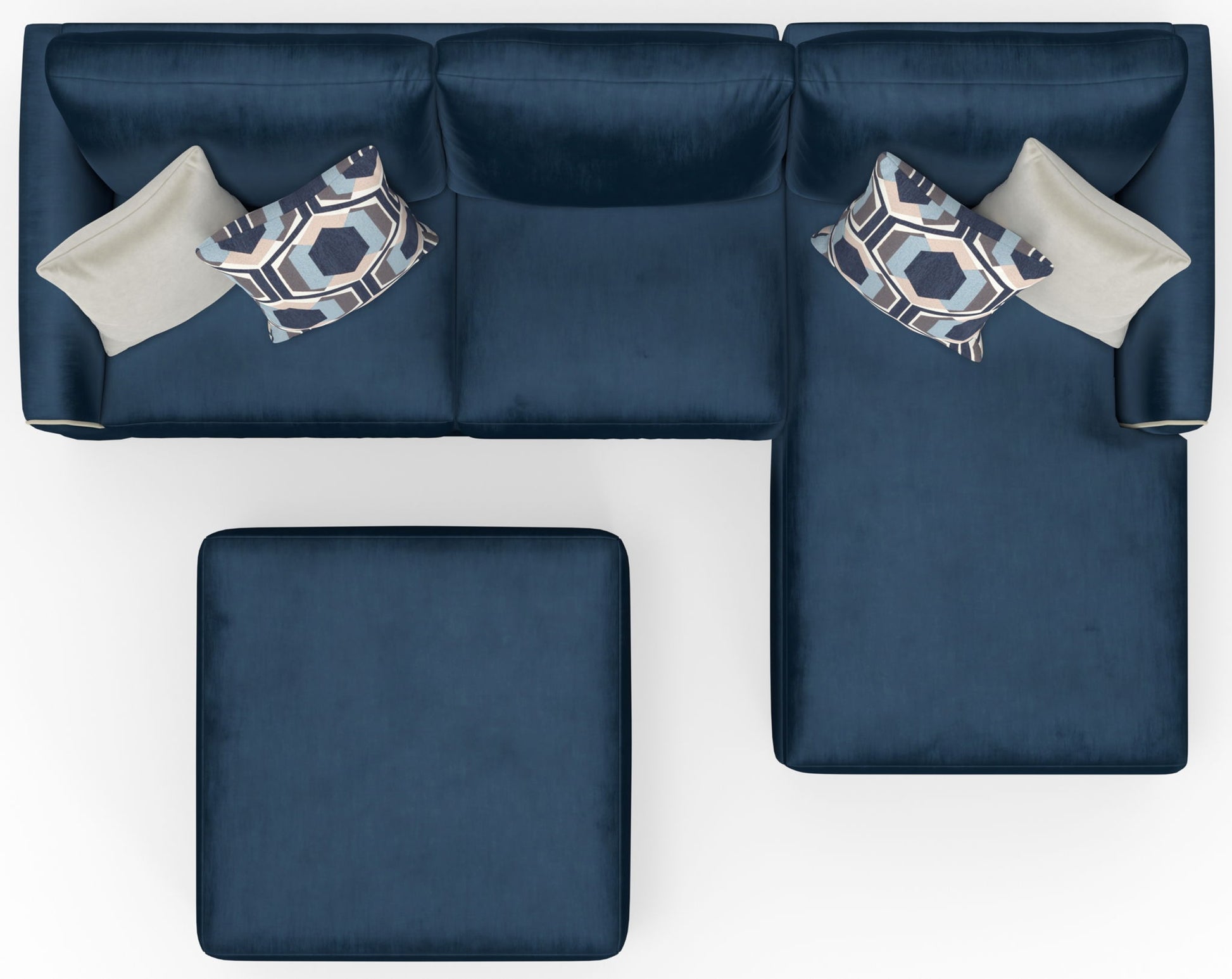 Jetson - Sectional With Comfort Coil Seat Cushions, Included Accent Pillows & Cocktail Ottoman - Hornell Furniture Outlet