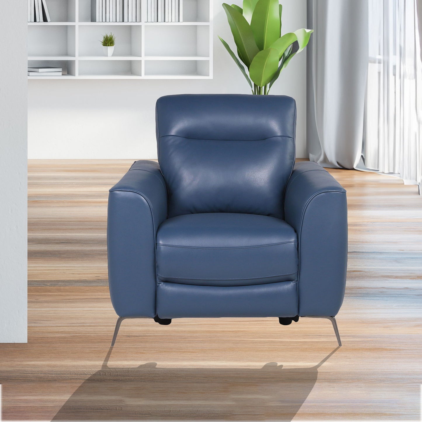 Sansa - Dual Power Reclining Chair - Ocean - Hornell Furniture Outlet