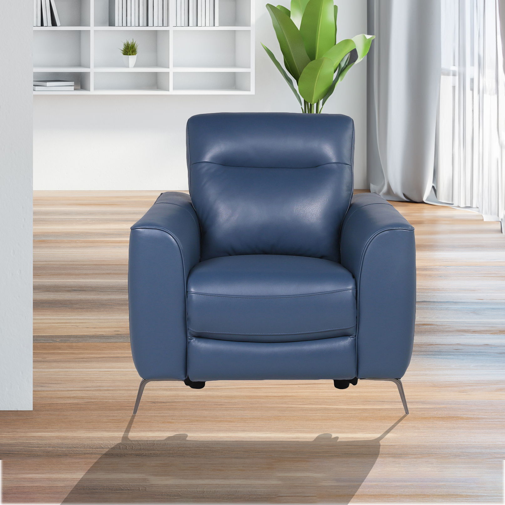 Sansa - Dual Power Reclining Chair - Ocean - Hornell Furniture Outlet