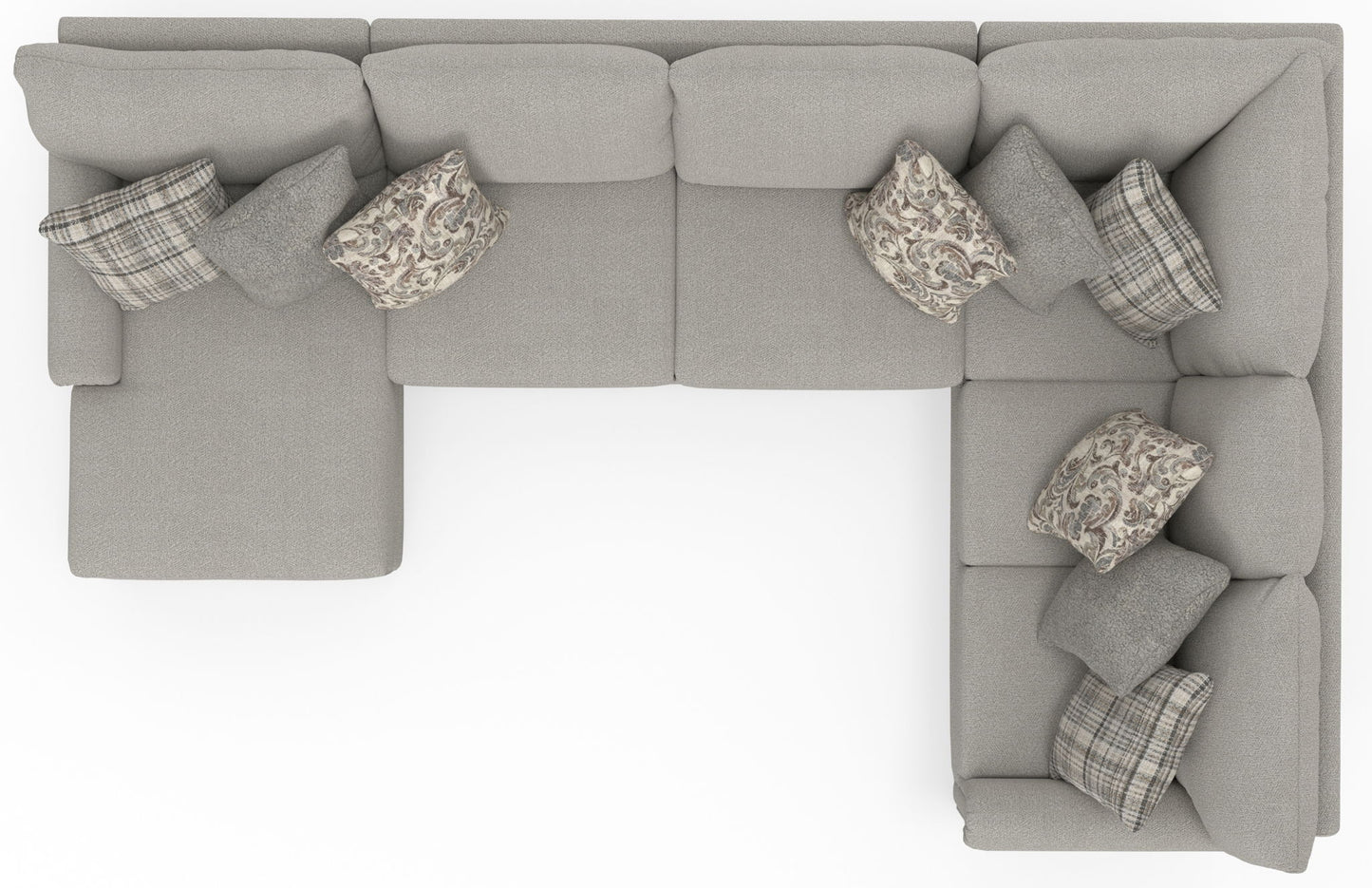 Livingston - Sectional With Comfort Coil Seating And Accent Pillows Included - Hornell Furniture Outlet