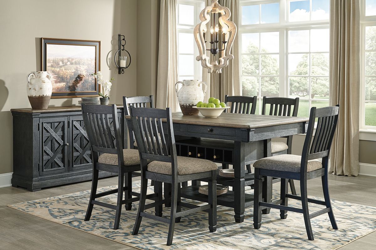 Tyler Creek - Counter Height Table Set - Hornell Furniture Outlet