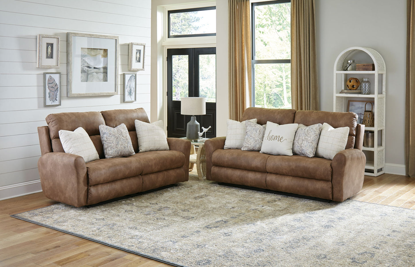 Justine - Lay Flat Reclining Loveseat - Burlap - Hornell Furniture Outlet