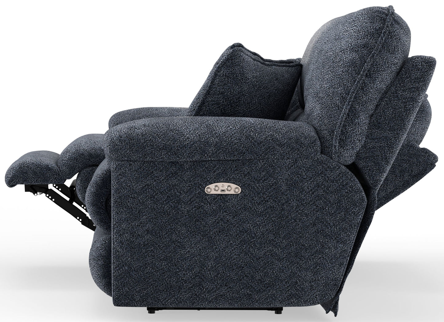 Paxon - Deep Seat Power Reclining Sofa With Power Adjustable Headrest - Smoke - Hornell Furniture Outlet