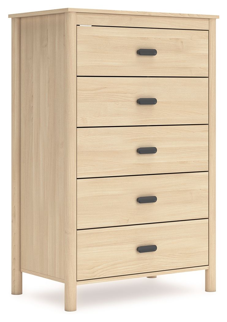 Cabinella - Tan - Five Drawer Chest - Hornell Furniture Outlet