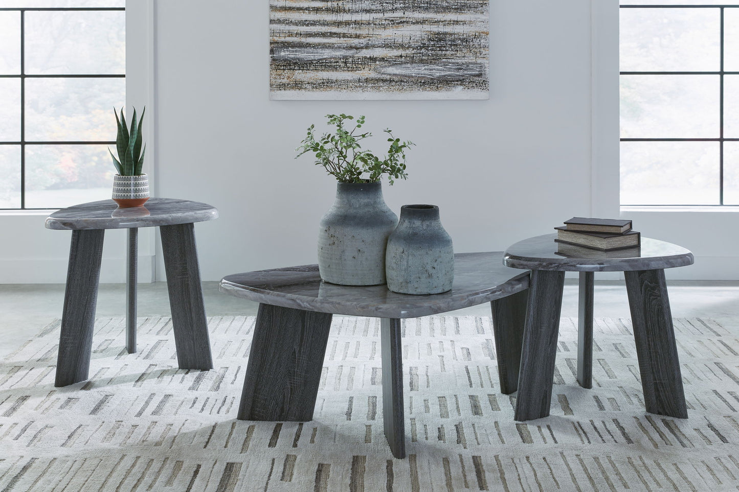 Bluebond - Gray - Occasional Table Set (Set of 3) - Hornell Furniture Outlet
