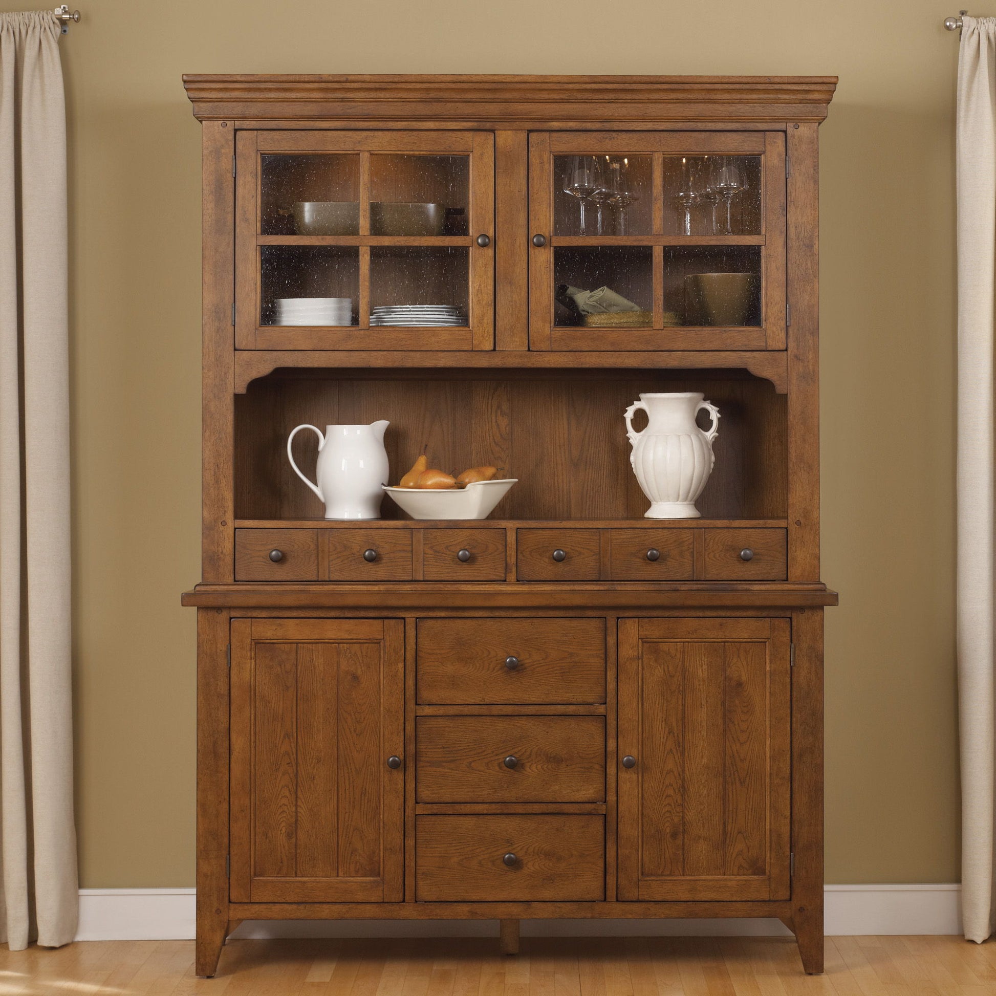Hearthstone Ridge - Hutch & Buffet - Light Brown - Hornell Furniture Outlet