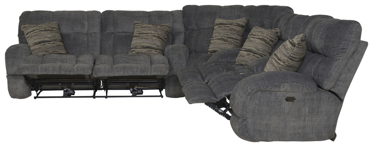 Ashland - Reclining Sectional With 4 Lay Flat Reclining Seats - Hornell Furniture Outlet