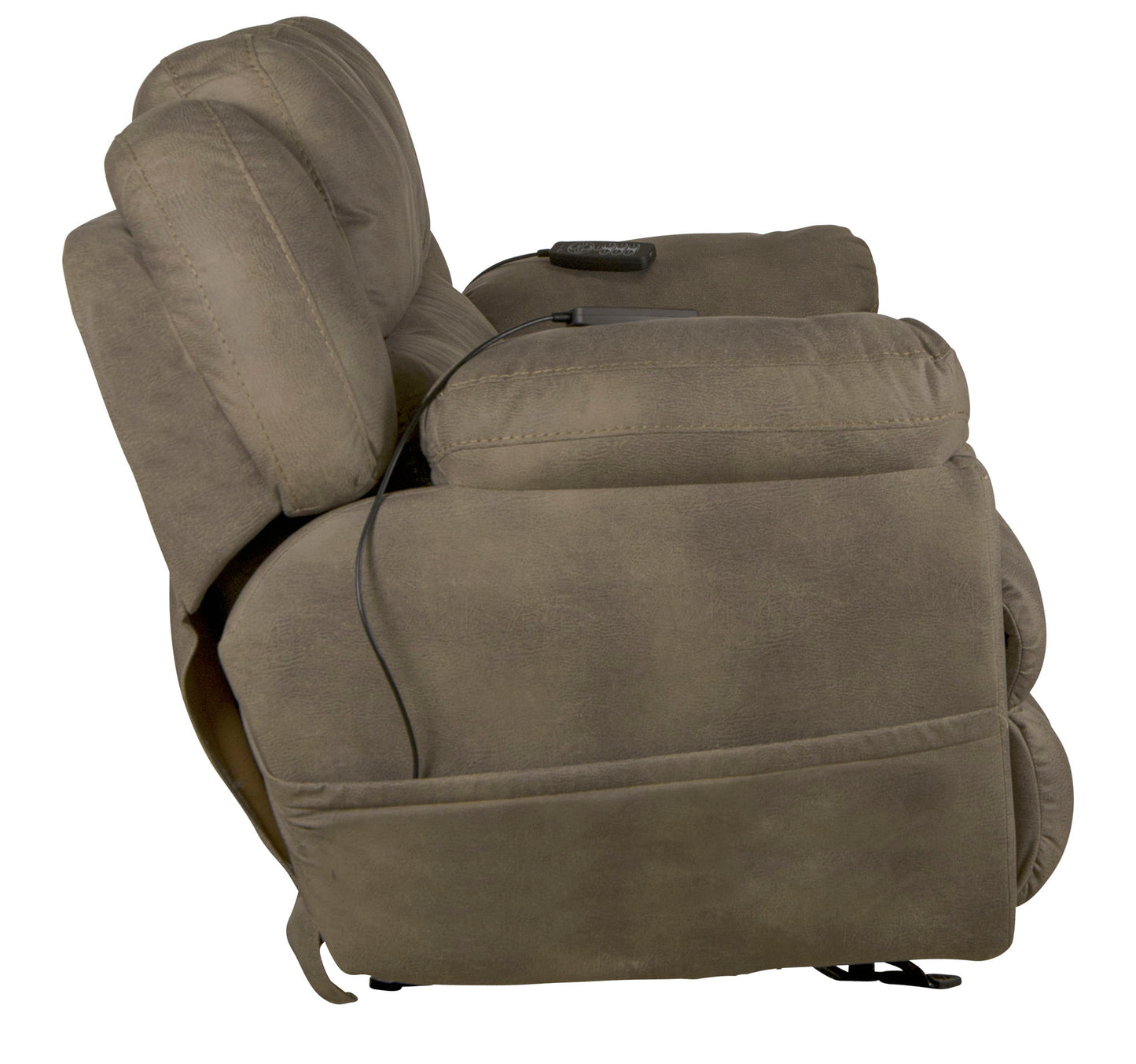 Flynn - Power Lay Flat Rocking Loveseat With Power Adjustable Headrest & Lumbar And Dual Heat & Massage - Fig - Hornell Furniture Outlet