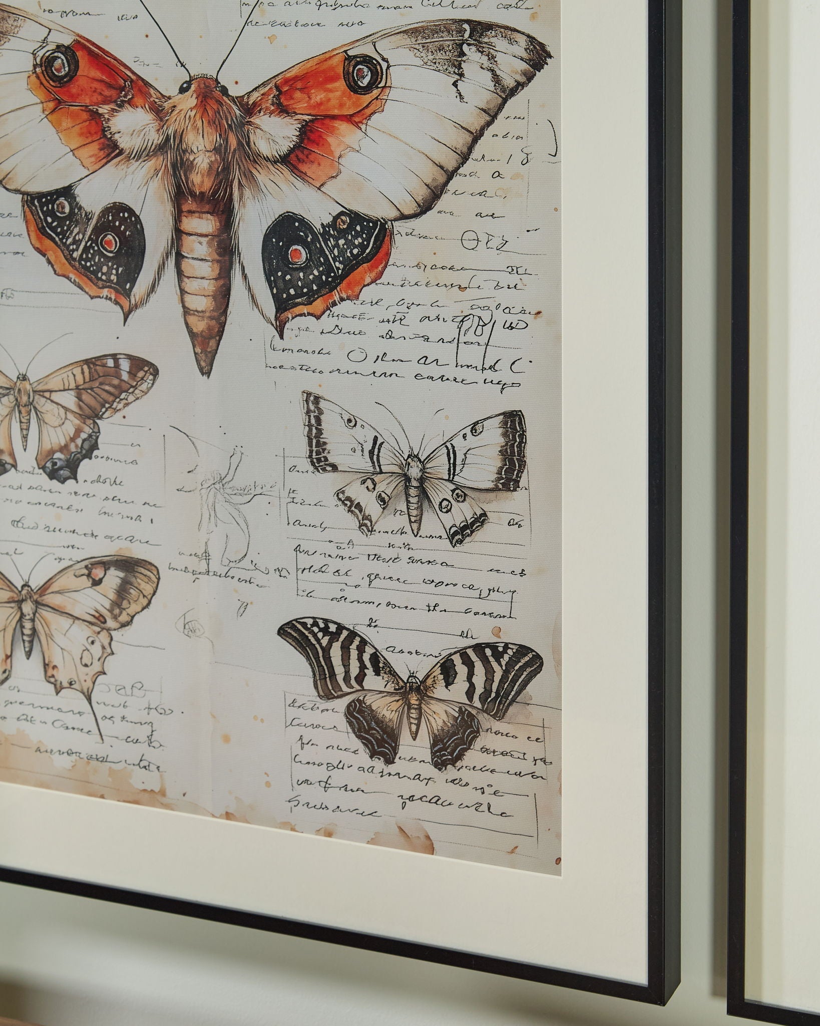 Jossletts - Orange / Black / Ivory - Wall Art Set (Set of 3) - Hornell Furniture Outlet