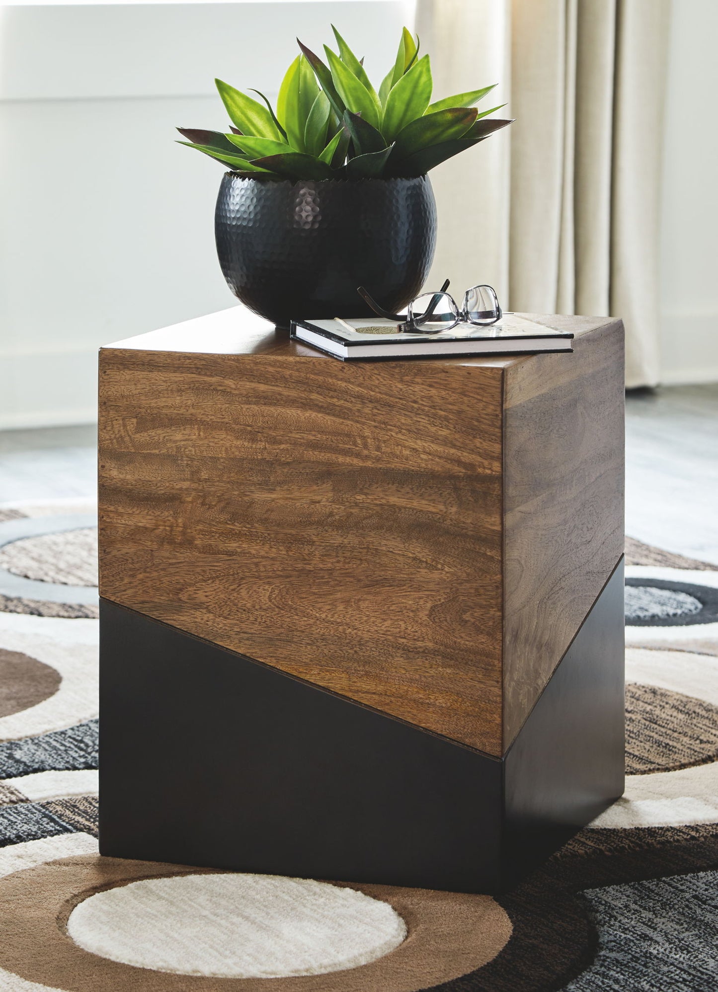 Trailbend - Brown / Gunmetal - Accent Table - Hornell Furniture Outlet