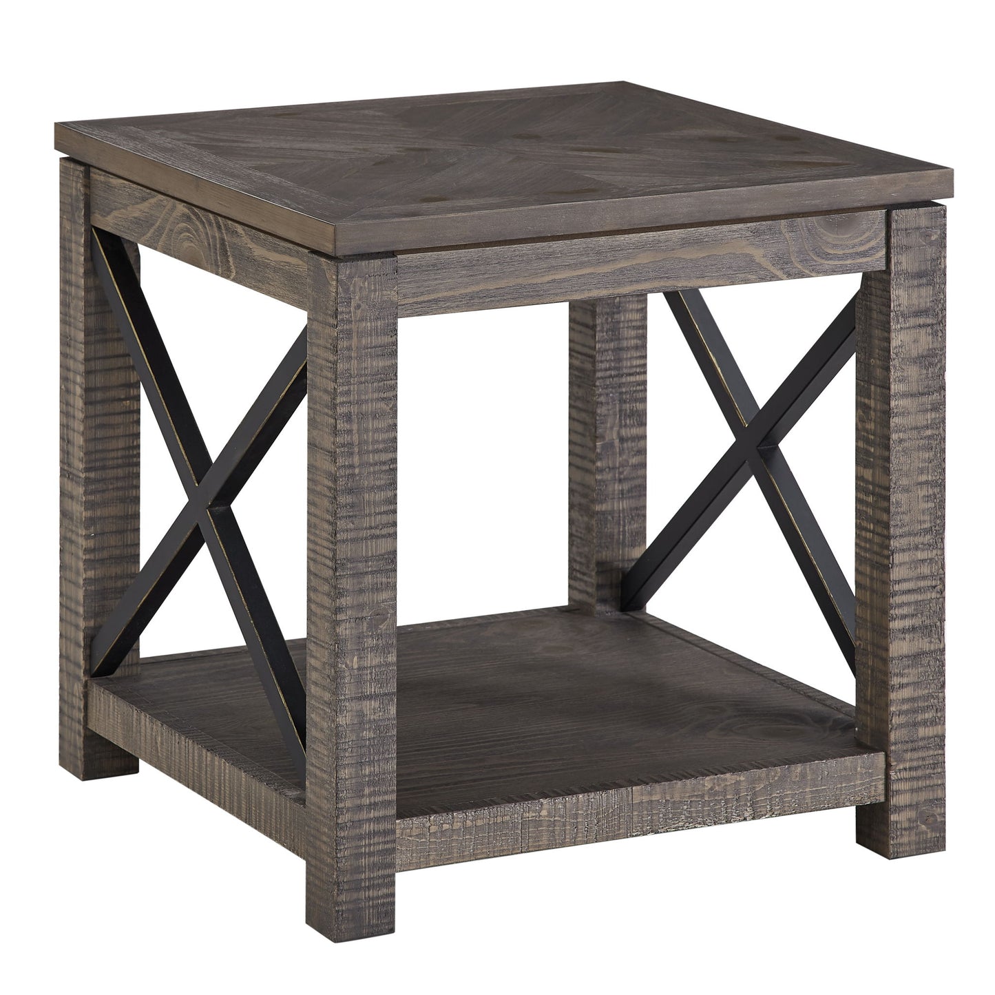 Dexter - Square End Table - Brown - Hornell Furniture Outlet