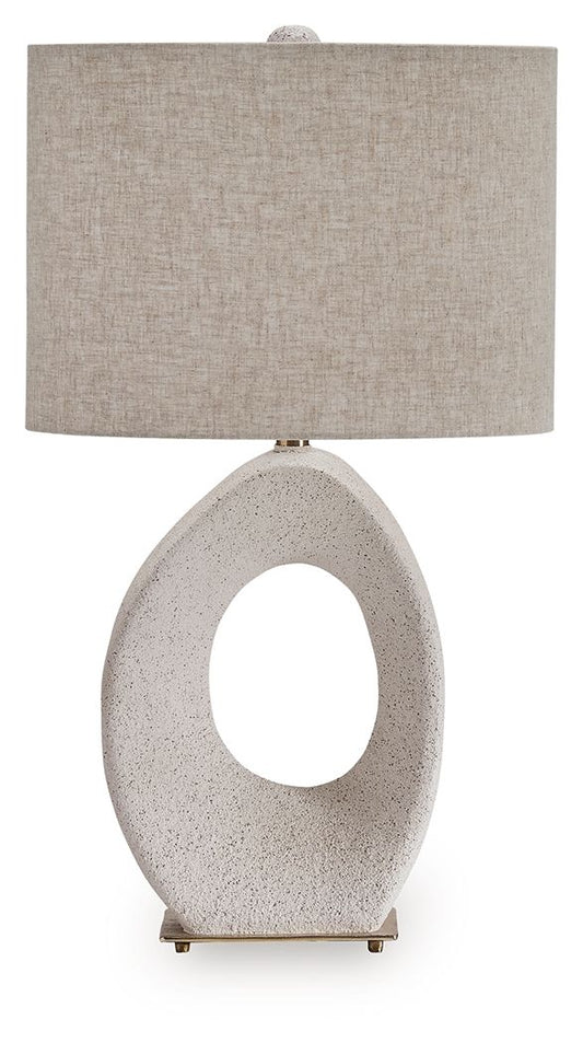 Trentlen - Cream / Gold Finish - Paper Table Lamp - Hornell Furniture Outlet