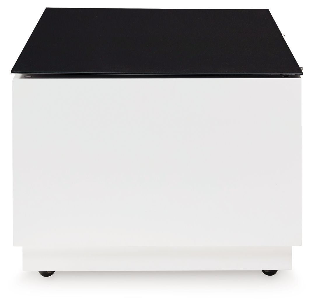 Gardoni - White / Black - Rectangular Cocktail Table - Hornell Furniture Outlet