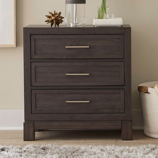 Modern Edge - Nightstand With Charging Station - Brown - Hornell Furniture Outlet