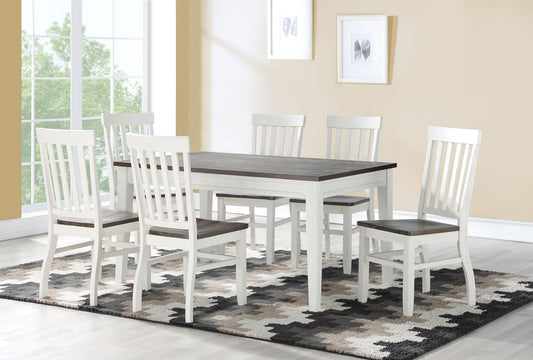 Cyalie - 7 Piece Dining Set - White - Hornell Furniture Outlet