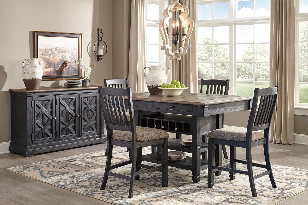 Tyler Creek - Counter Height Table Set - Hornell Furniture Outlet