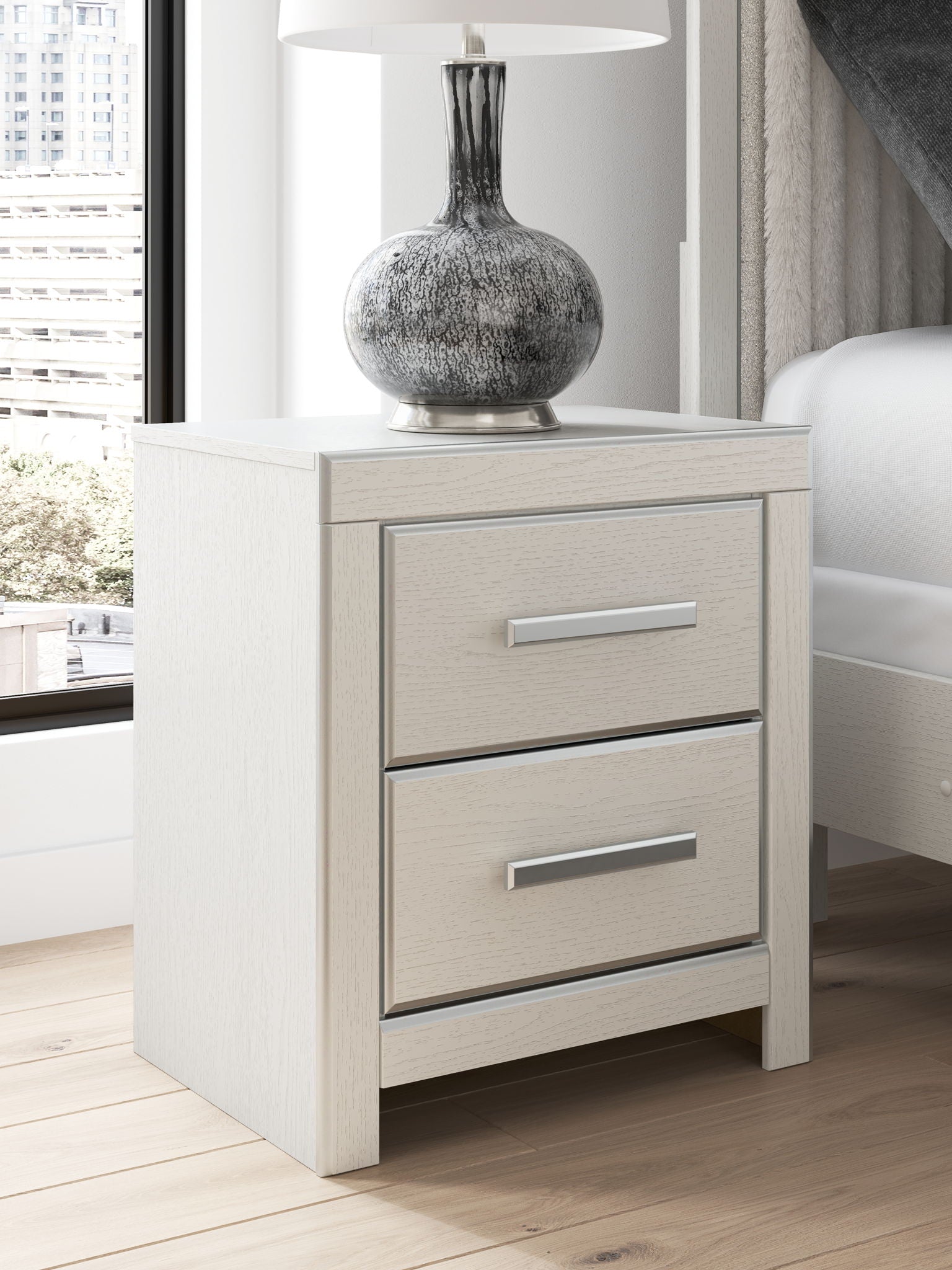 Zuraleus - Two Drawer Night Stand - Hornell Furniture Outlet