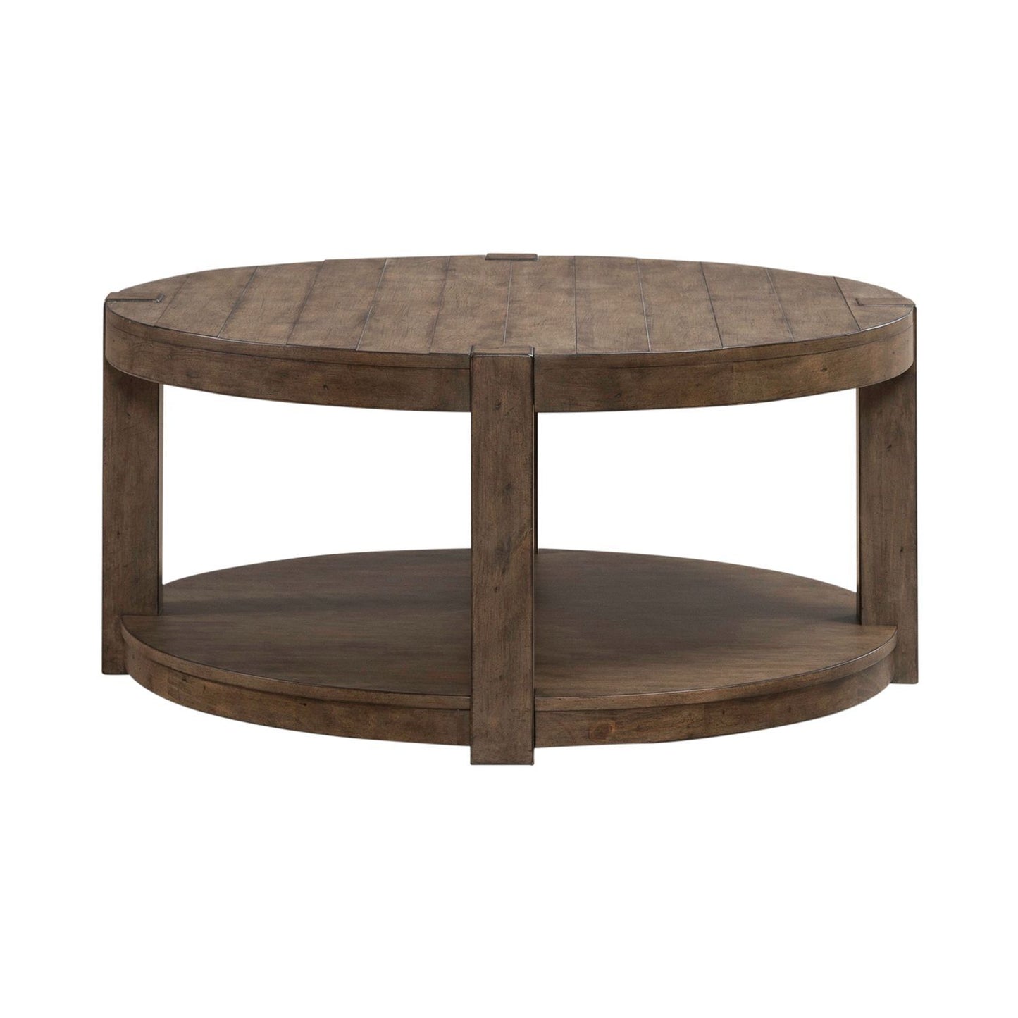 Broadmore - Round Cocktail Table - Brown - Hornell Furniture Outlet