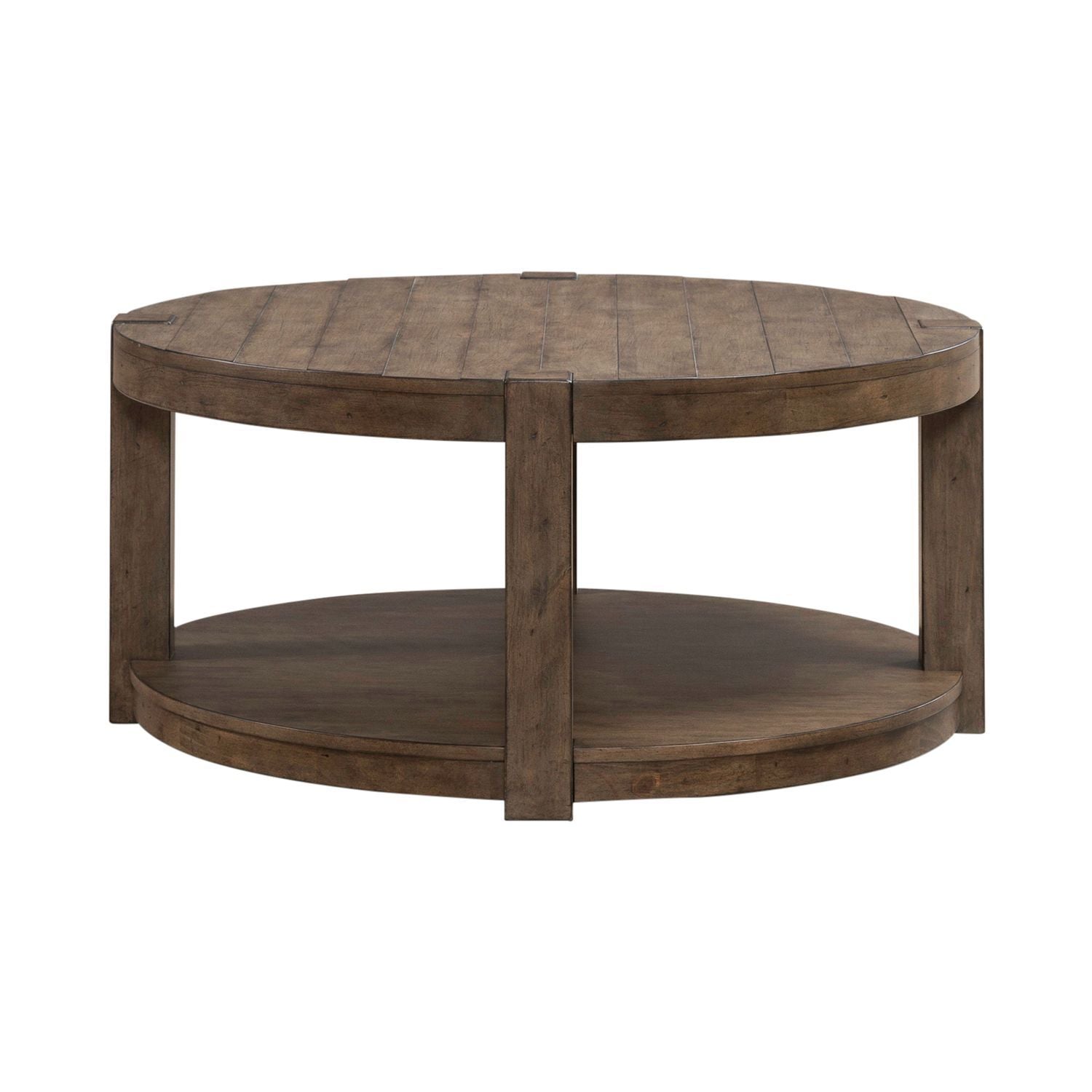 Broadmore - Round Cocktail Table - Brown - Hornell Furniture Outlet