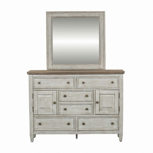 Heartland - Dresser & Mirror - White - Hornell Furniture Outlet