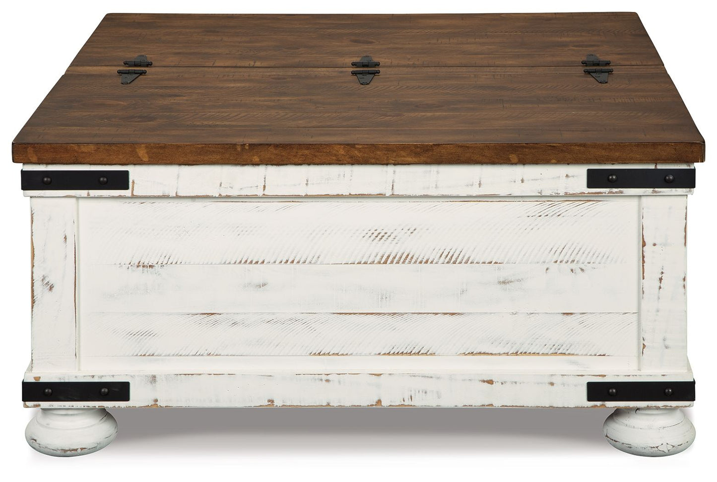Wystfield - White / Brown - Cocktail Table with Storage - Hornell Furniture Outlet