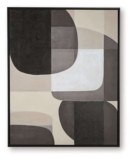 Kesleigh - Black / White - Wall Art - Hornell Furniture Outlet