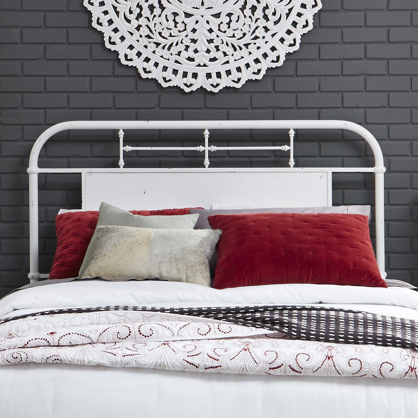 Vintage Series - Metal Headboard - Hornell Furniture Outlet