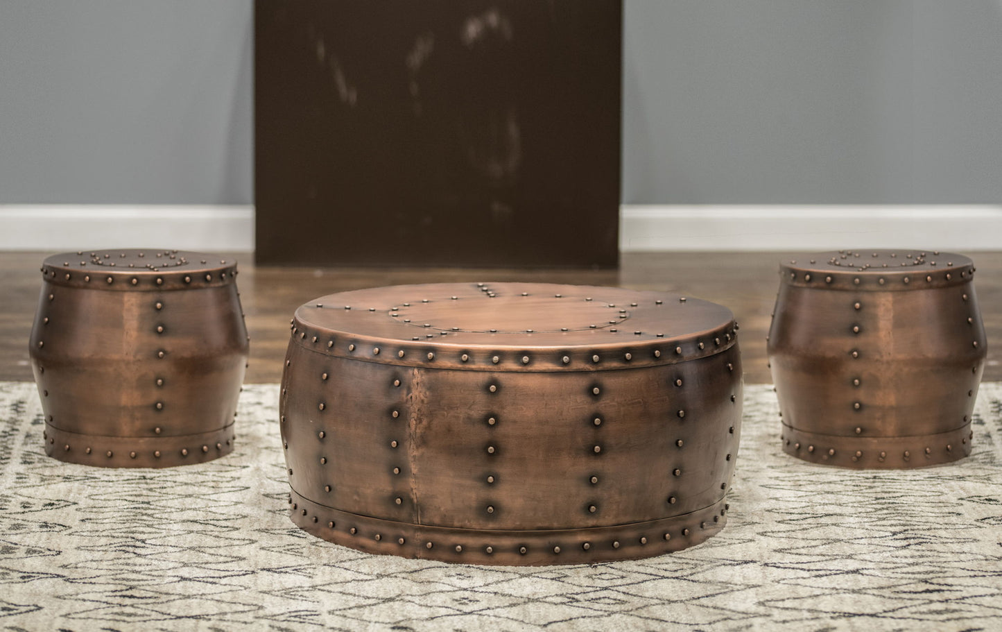 Cooper - 3 Piece Table Set - Light Brown - Hornell Furniture Outlet
