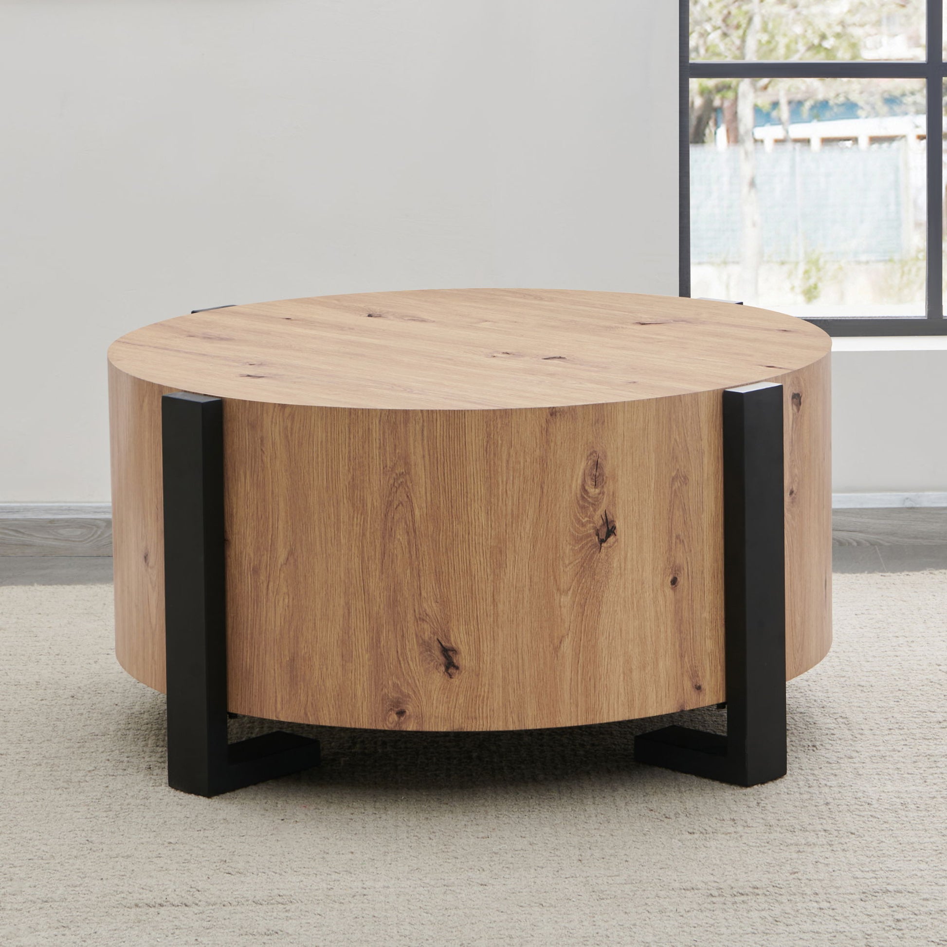 Darcie - Faux Wood Round Table - Hornell Furniture Outlet