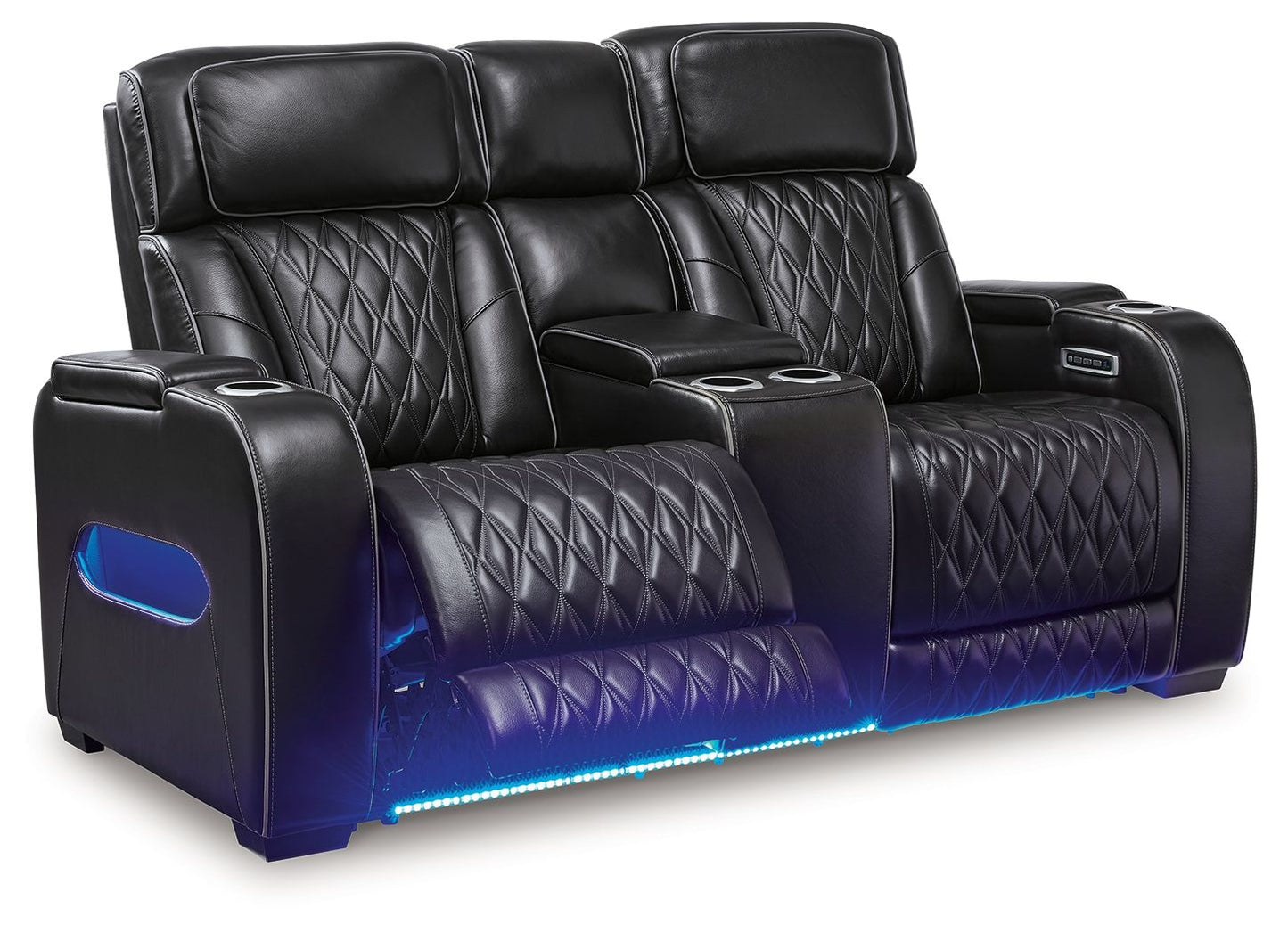 Boyington - Black - 2 Pc. - Power Reclining Sofa And Loveseat - Hornell Furniture Outlet