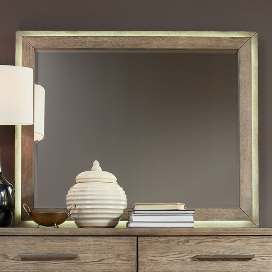 Canyon Road - Lighted Mirror - Light Brown - Hornell Furniture Outlet