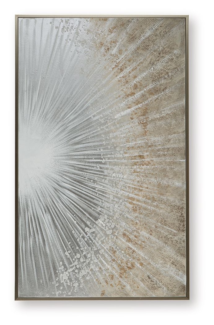 Waldard - Gray / Taupe / White - Wall Art - Hornell Furniture Outlet