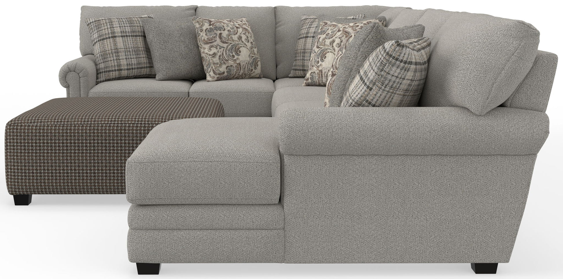 Livingston - Sectional With Comfort Coil Seating, 40" Cocktail Ottoman And Accent Pillows Included - Hornell Furniture Outlet