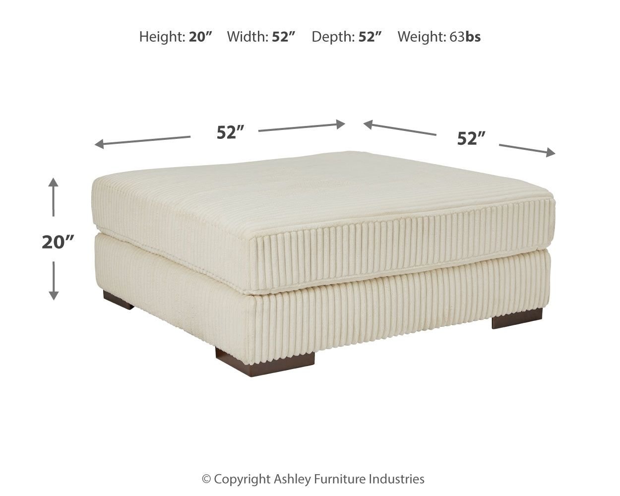 Lindyn - Oversized Accent Ottoman - Hornell Furniture Outlet