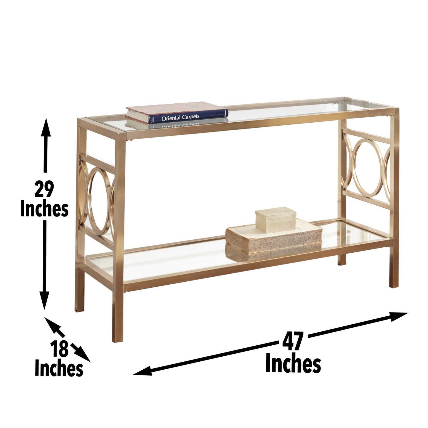 Olympia - Sofa Table - Gold - Hornell Furniture Outlet