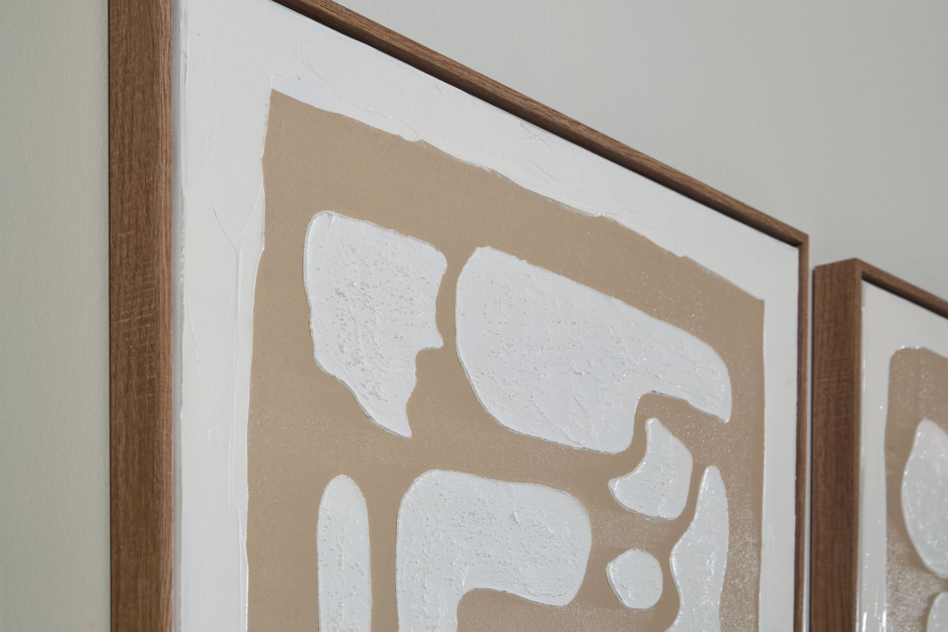 Waldett - Beige / White - Wall Art Set (Set of 2) - Hornell Furniture Outlet