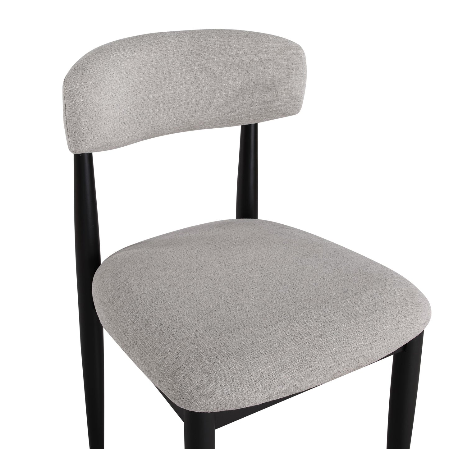 Magnolia - Upholstered Side Chair (Set of 2) - Black / Gray - Hornell Furniture Outlet