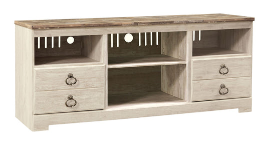 Willowton - TV Stand With Fireplace Option - Hornell Furniture Outlet