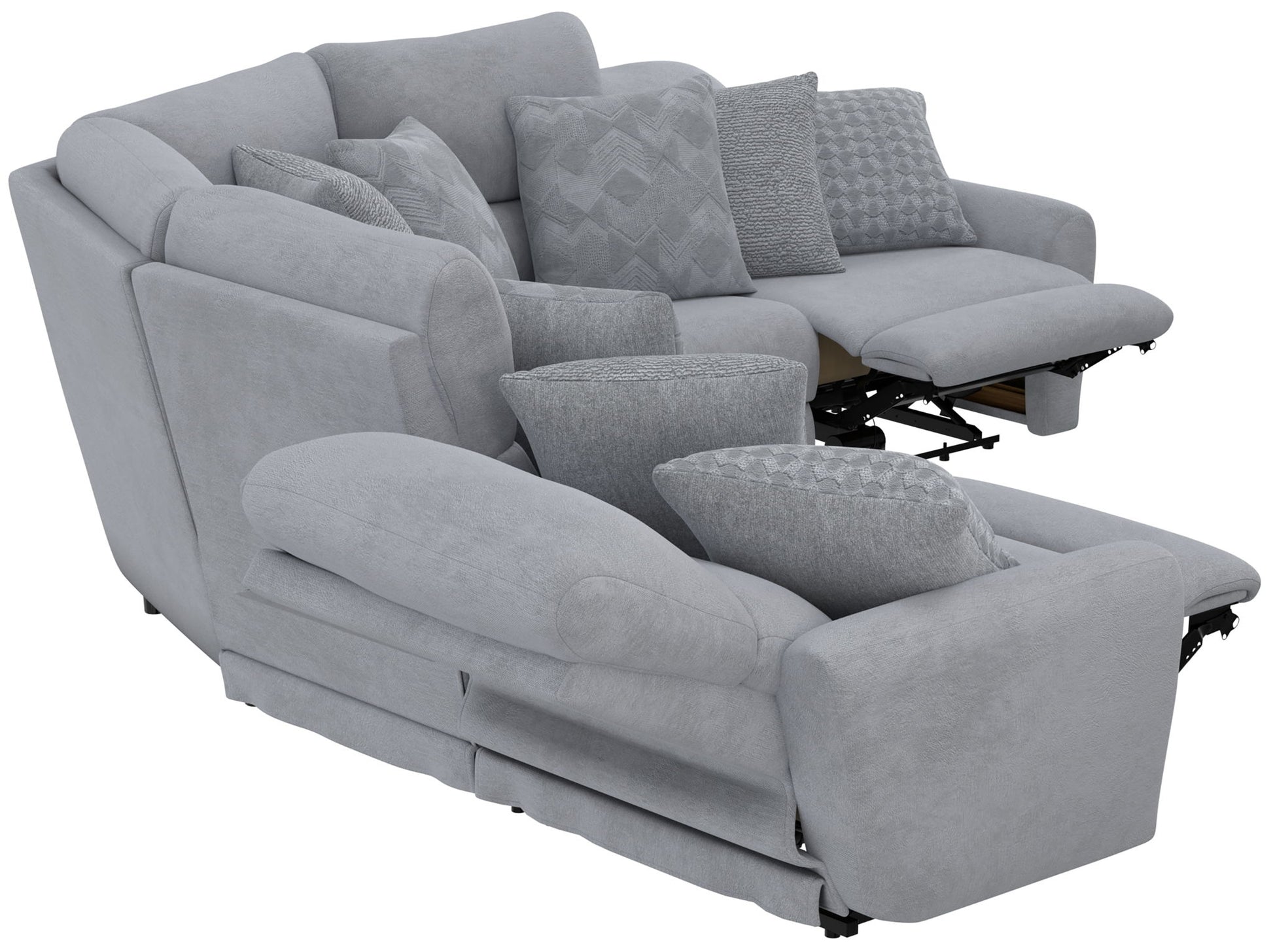 Majesty - Deep Seating Power Reclining Sectional - Hornell Furniture Outlet