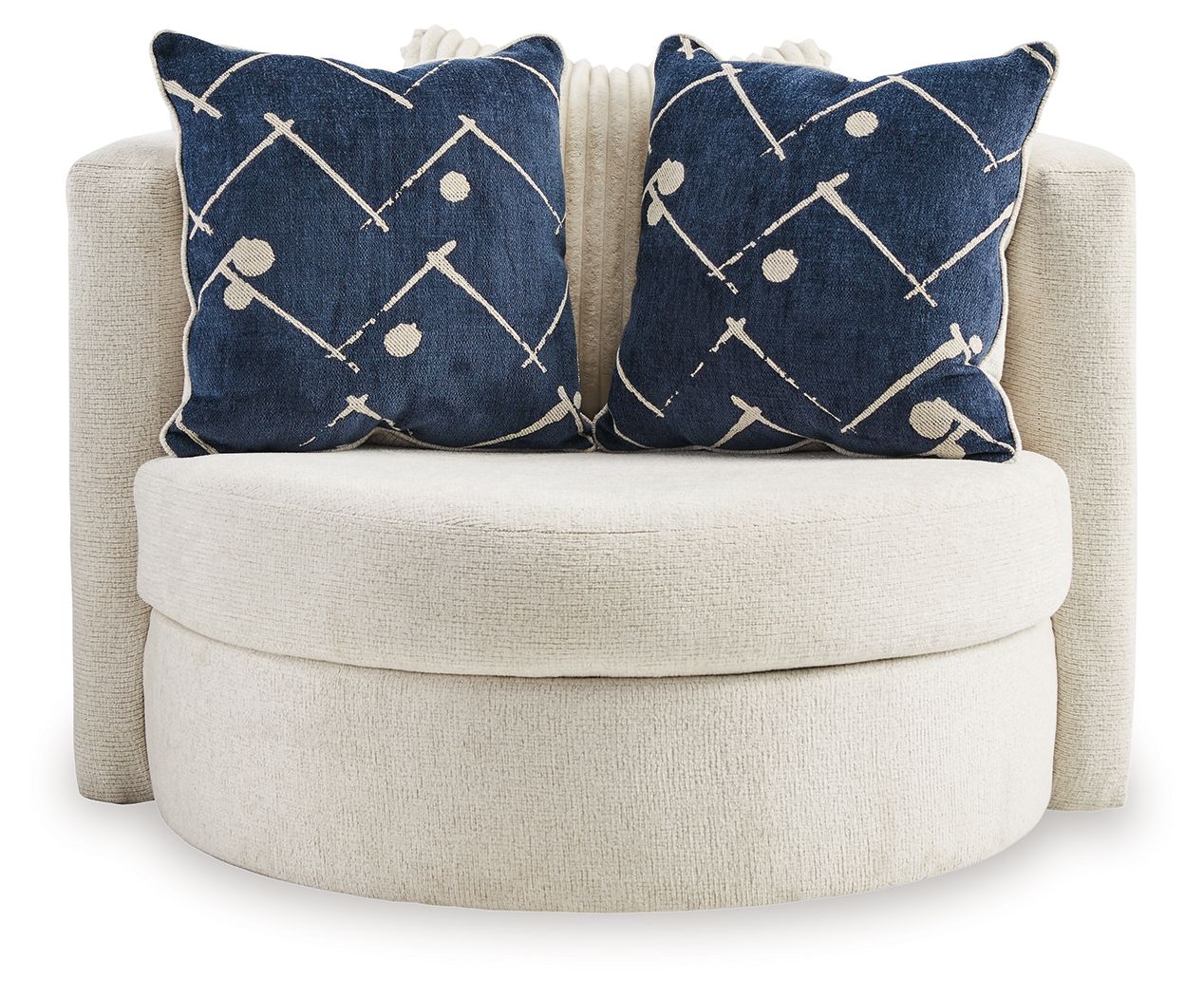 Padova - Ivory - Swivel Accent Chair - Hornell Furniture Outlet