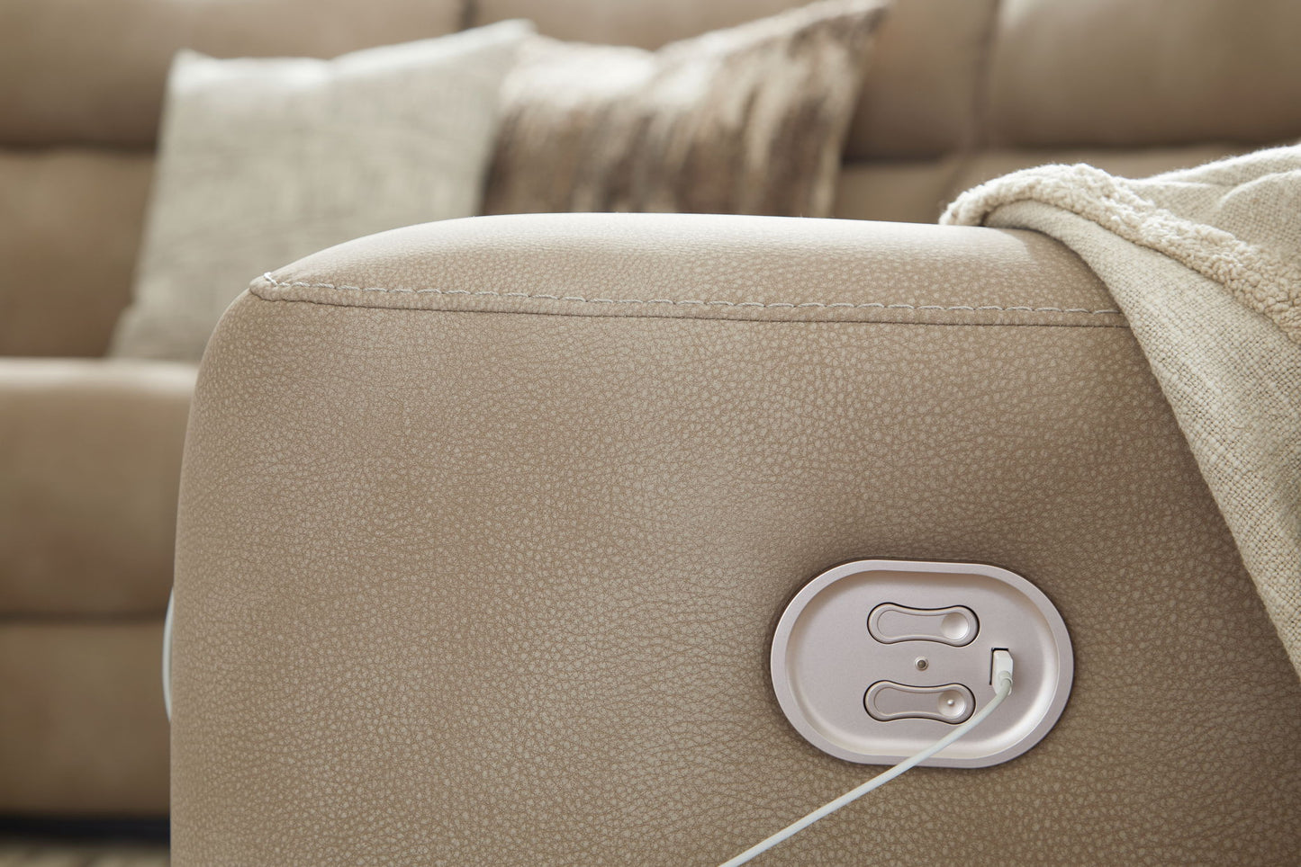 Next - gen Durapella - Power Recliner With Adj Headrest - Hornell Furniture Outlet