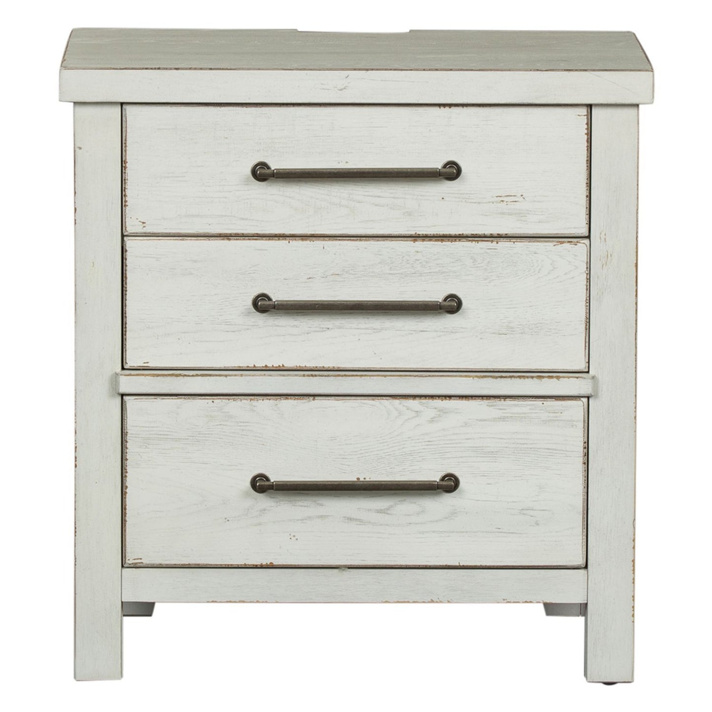 Modern Farmhouse - 3 Drawer Night Stand - Hornell Furniture Outlet